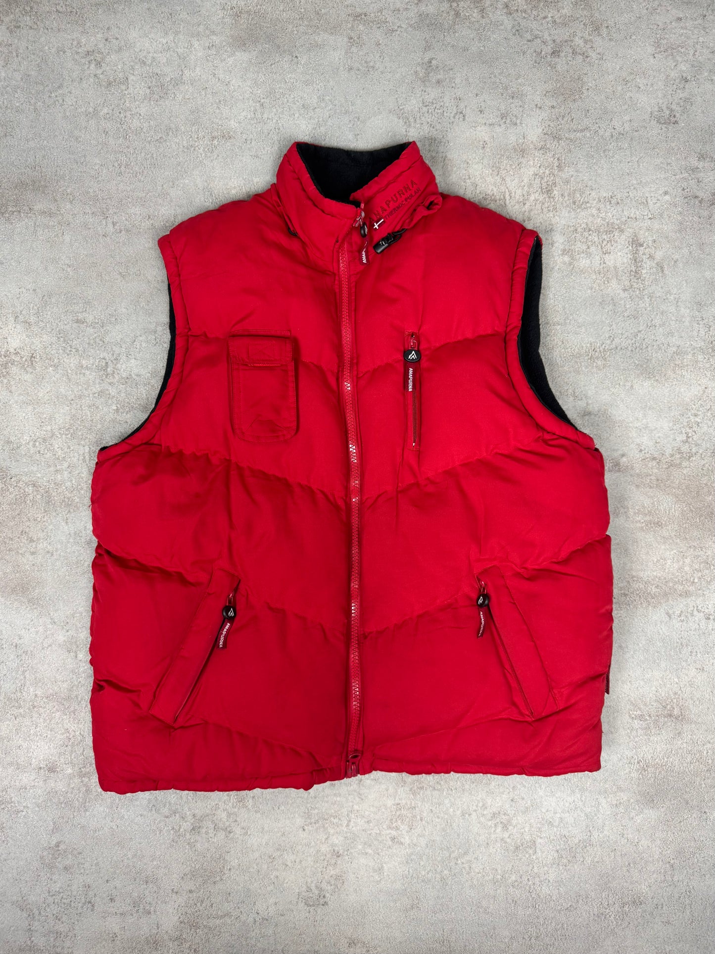 Reversible sleeveless puff jacket (M)